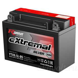 RDrive eXtremal SILVER 6.5 95   YTX6.5L-BS