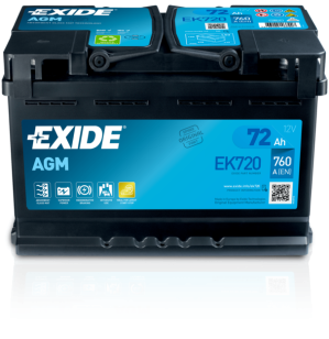 Exide AGM 72   EK720