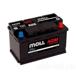 Moll AGM 80Ач 800А обратная полярность