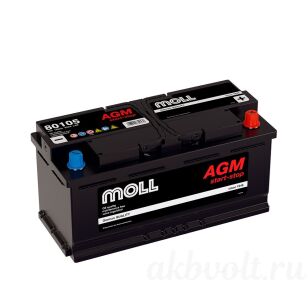 Moll AGM 105Ач 950А обратная полярность