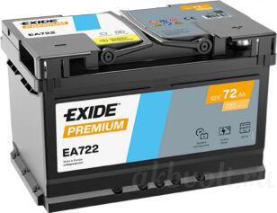 Exide Premium 72Ач обратная полярность EA722