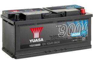 Yuasa AGM Start-Stop 105Ач обратная полярность YBX9020