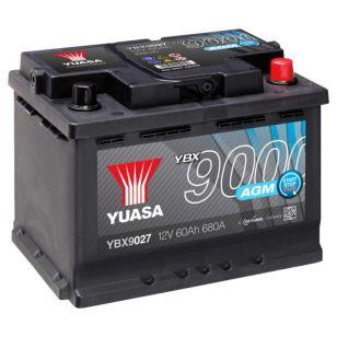 Yuasa AGM Start-Stop 60Ач обратная полярность YBX9027