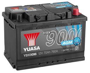 Yuasa AGM Start-Stop 70Ач обратная полярность YBX9096