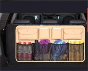 Органайзер в багажник на заднюю спинку с карманами бежевый