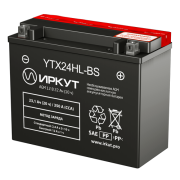 ИРКУТ AGM 23Ач обратная полярность YTX24HL-BS