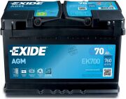 Exide AGM 70Ач обратная полярность EK700