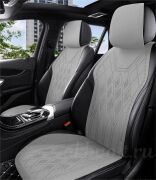 Накидка Premium из замши полный комплект светло-серый