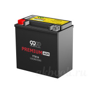 9999 PREMIUM AGM 12Ач 200A прямая полярность YTX14