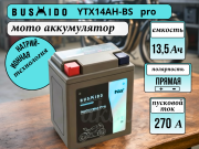 Bushido мото 13.5Ач 270А прямая полярность NaCRYB14