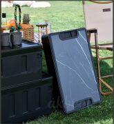 Ящик-органайзер в багажник автомобиля 60л черный-мрамор