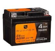 для мототехники RUNNER 4Ач 115А RTX4L-BS