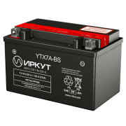 ИРКУТ AGM 7.2Ач прямая полярность YTX7A-BS