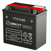 ИРКУТ AGM 12.6Ач прямая полярность YTX14-BS