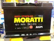 Moratti AGM 70Ач обратная полярность 560108033