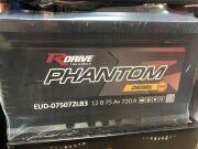RDrive PHANTOM DIESEL 75Ач обратная полярность EUD-075072LB3