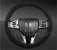 Оплетка руля Premium замша+кожзам черный+синий